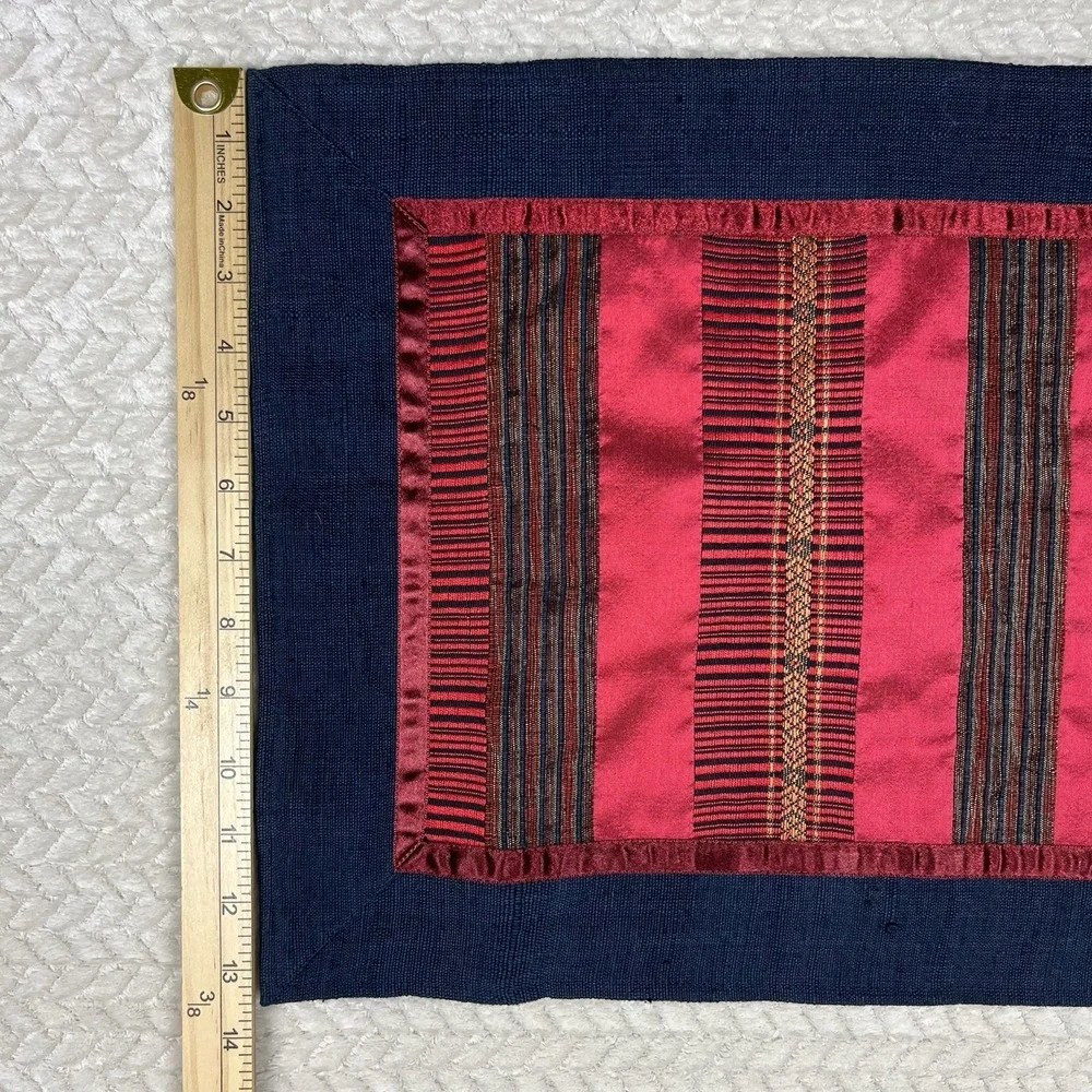 Handwoven Sop Moei Arts Pwo Karen Silk Placemats 18x13 Sustainable Indo Chic Lux